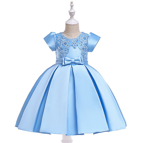 

Princess Dress Party Costume Flower Girl Dress Girls' Movie Cosplay Christmas New Year's Golden Red Blue Dress Christmas Halloween Children's Day Polyester / Cotton