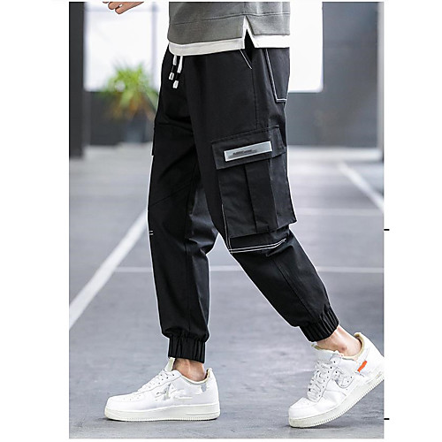 

Men's Cargo Pants Pants Letter Black Khaki Green