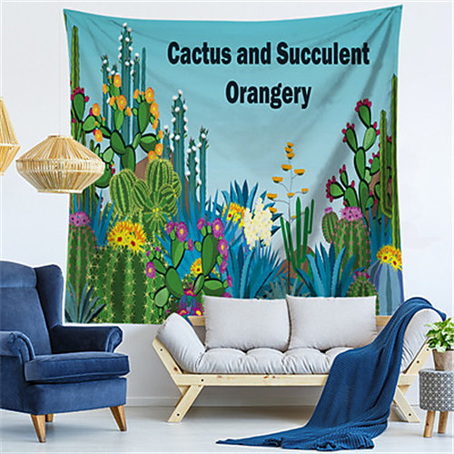 

Wall Tapestry Art Decor Blanket Curtain Hanging Home Bedroom Living Room Decoration Polyester Cactus Succulent Orangery
