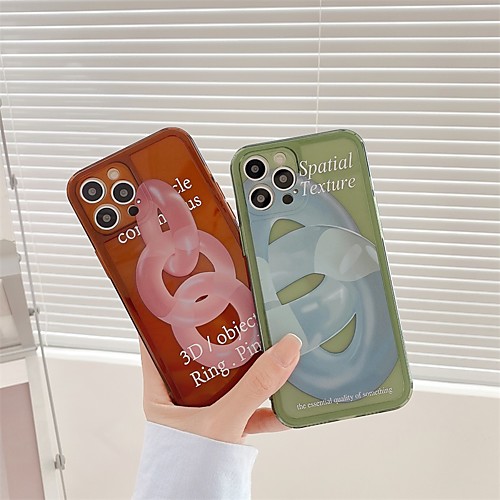 

Phone Case For Apple Back Cover iPhone 12 Pro Max 11 SE 2020 X XR XS Max 8 7 Shockproof Dustproof Transparent Word / Phrase TPU