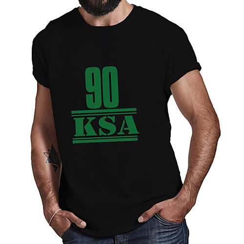 

Men's Unisex Tee T shirt Hot Stamping Graphic Prints Letter Plus Size Print Short Sleeve Casual Tops Cotton Basic Fashion Designer Big and Tall Black