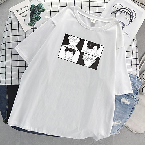 

Inspired by Haikyuu Cosplay Cosplay Costume T-shirt Polyester / Cotton Blend Print T-shirt For Women's / Men's