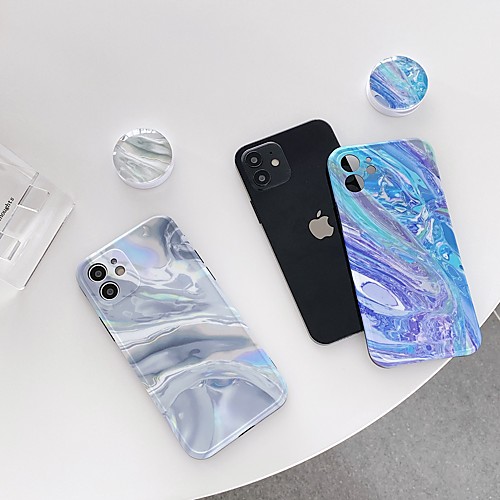 

Phone Case For Apple Back Cover iPhone 11 Pro Max SE 2020 X XR XS Max 8 7 Shockproof Dustproof Lines / Waves TPU