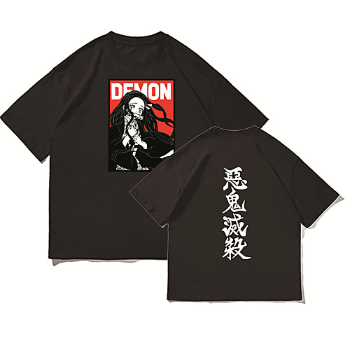 

Inspired by Demon Slayer Kamado Tanjirou Cosplay Costume T-shirt Terylene Graphic Prints Printing T-shirt For Women's / Men's