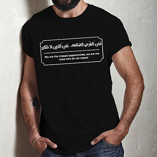 

Men's Unisex Tee T shirt Hot Stamping Graphic Prints Letter Plus Size Print Short Sleeve Casual Tops Cotton Basic Fashion Designer Big and Tall Black