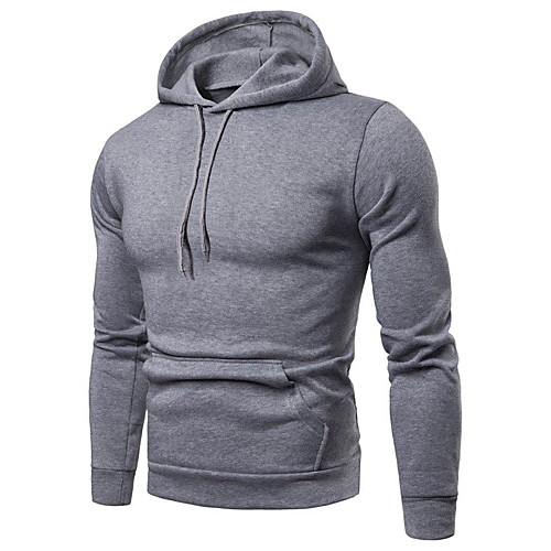 

Men's Pullover Hoodie Sweatshirt Solid Color Hooded Daily non-printing Casual Hoodies Sweatshirts Long Sleeve Blue Yellow Army Green