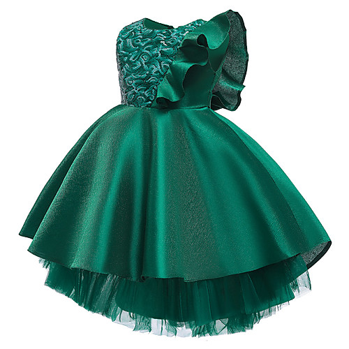

Princess Dress Party Costume Flower Girl Dress Girls' Movie Cosplay Christmas New Year's Pink Green Dark Blue Dress Christmas Halloween Children's Day Polyester / Cotton
