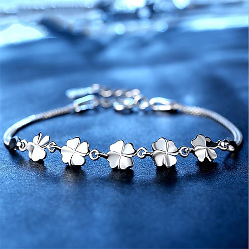 

Women's Chain Bracelet Tennis Bracelet Bracelet Classic Fashion Fashion Trendy Casual / Sporty Korean Cute Copper Bracelet Jewelry Silver For Sport Gift Date Birthday Festival / Silver Plated