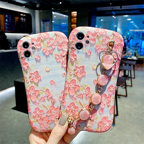 

Phone Case For Apple Back Cover iPhone 12 Pro Max 11 SE 2020 X XR XS Max 8 7 Shockproof Dustproof Graphic Flower TPU