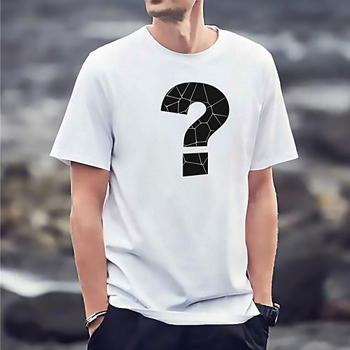 

Men's Unisex Tee T shirt Hot Stamping Symbol Graphic Prints Plus Size Print Short Sleeve Casual Tops Basic Fashion Designer Big and Tall White