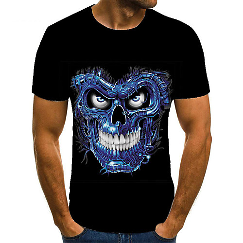 

Men's Unisex Tee T shirt 3D Print Graphic Prints Orangutan Plus Size Print Short Sleeve Casual Tops Basic Fashion Designer Big and Tall Black