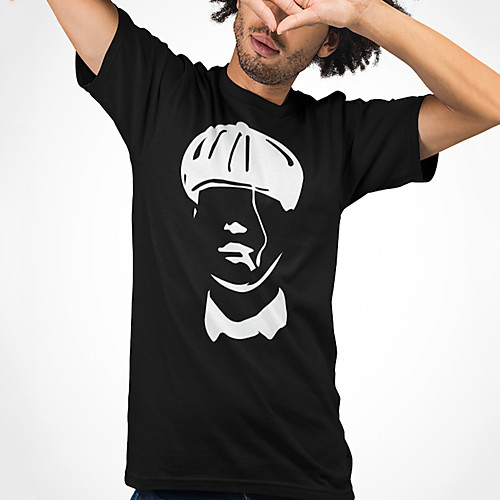 

Men's Unisex Tee T shirt Hot Stamping Graphic Prints Portrait Plus Size Print Short Sleeve Casual Tops Cotton Basic Designer Big and Tall Black