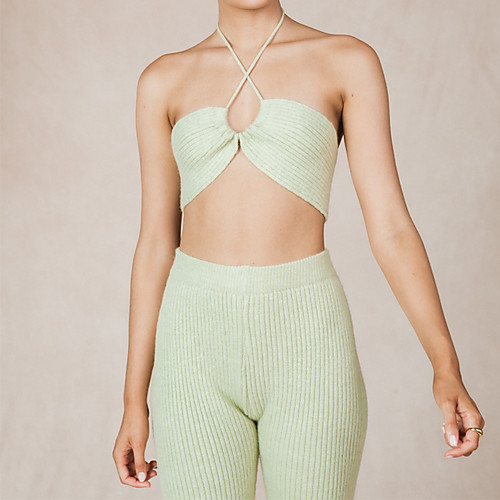 

european and american spring and summer new amazon ins net celebrity hot models women's knitted sling vests are sent on behalf of t1606