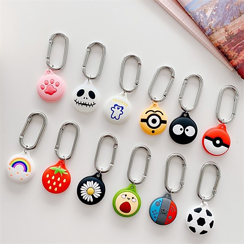 

Cartoon Case for Airtag Portable Silicone Skin Cover Protective Case with Keychain for Airtags, Anti-Scratch Lightweight Case Compatible with AirTag Loop