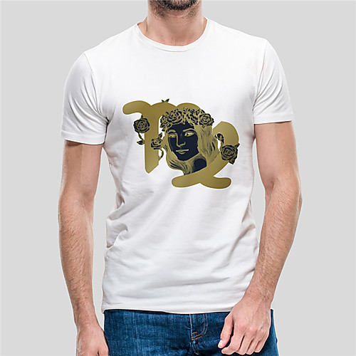 

Men's Unisex Tee T shirt Hot Stamping Graphic Prints Human face Plus Size Print Short Sleeve Casual Tops Cotton Basic Fashion Designer Big and Tall White