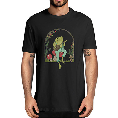 

Men's Unisex Tee T shirt Hot Stamping Graphic Prints Animal Plus Size Print Short Sleeve Casual Tops Cotton Basic Fashion Designer Big and Tall White Black Wine