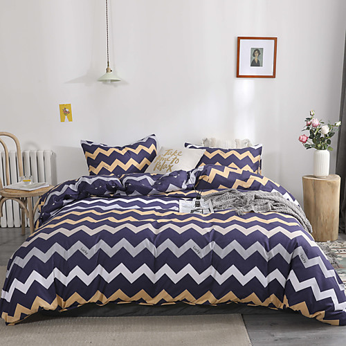 

Duvet Cover Sets 3 Piece Rayon / Polyester Floral / Botanical Rainbow Reactive Print Bohemian Style