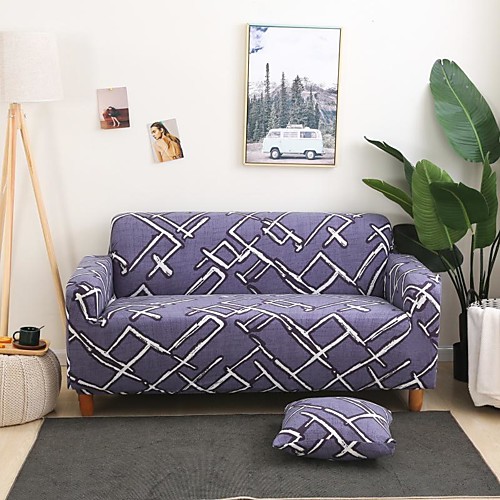 

Purple Print Dustproof All-powerful Slipcovers Stretch Sofa Cover Super Soft Fabric Couch Cover with One Free Boster Case(Chair/Love Seat/3 Seats/4 Seats)