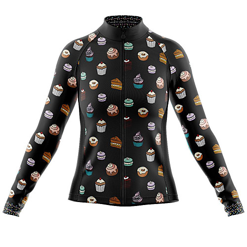

21Grams Women's Long Sleeve Cycling Jersey Spandex Polyester Black Bike Jersey Top Mountain Bike MTB Road Bike Cycling Quick Dry Moisture Wicking Breathable Sports Clothing Apparel / Stretchy
