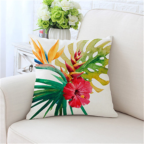 

Ins Double Side Cushion Cover 1PC Faux Linen Soft Decorative Square Pillowcase for Sofa Bedroom Car Chair Superior Quality Outdoor Cushion for Patio Garden Farmhouse Bench Couch