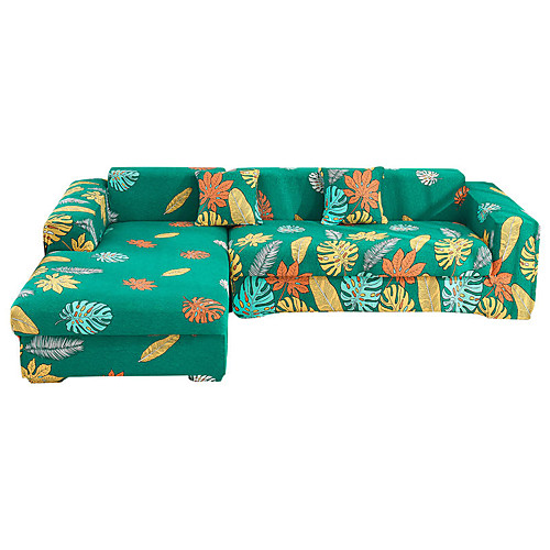 

Print Dustproof Stretch Slipcovers Stretch Sofa Cover Super Soft Fabric Couch Cover Fit For 1 to 4 Cushion Couch And L Shape Sofa (You will Get 1 Throw Pillow Case as free Gift)