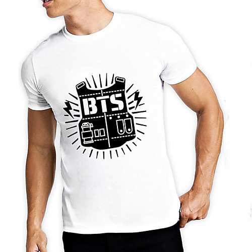 

Men's Unisex Tee T shirt Hot Stamping Lightning Graphic Prints Letter Plus Size Print Short Sleeve Casual Tops Cotton Basic Fashion Designer Big and Tall White