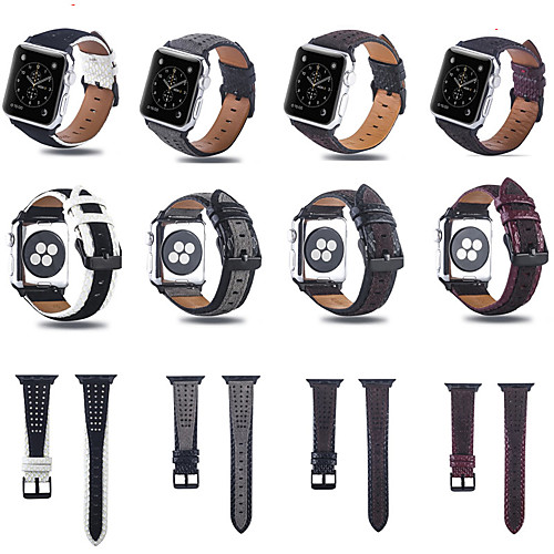 

Smart Watch Band for Apple iWatch 1 pcs Classic Buckle Genuine Leather Replacement Wrist Strap for Apple Watch Series SE / 6/5/4/3/2/1