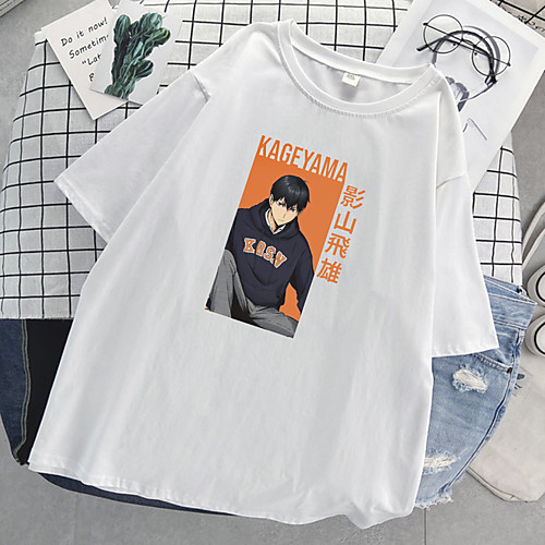 

Inspired by Haikyuu Cosplay Cosplay Costume T-shirt Polyester / Cotton Blend Print Harajuku Graphic Kawaii T-shirt For Women's / Men's