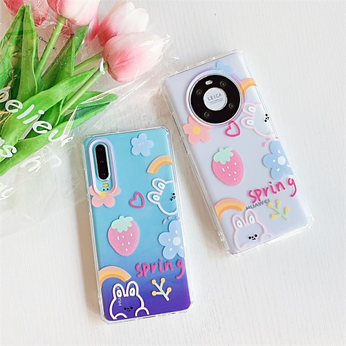 

Phone Case For Huawei Back Cover P40 P40 Pro P40 Pro P20 P20 Pro P20 lite P30 P30 Pro P30 Lite Shockproof Dustproof Translucent Graphic TPU