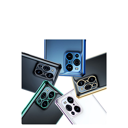 

Phone Case For OPPO Back Cover Oppo Find X3 Oppo Find X3 Pro Oppo Reno 4 Shockproof Dustproof Color Gradient Solid Colored TPU