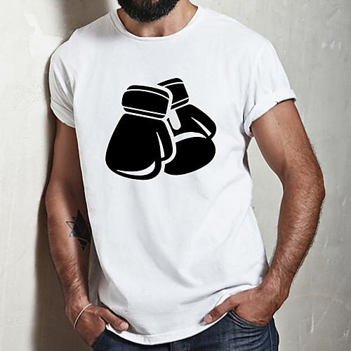 

Men's Unisex Tee T shirt Hot Stamping Graphic Prints Plus Size Print Short Sleeve Casual Tops Cotton Basic Fashion Designer Big and Tall White