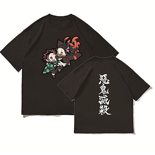 

Inspired by Demon Slayer Kamado Tanjirou Cosplay Costume T-shirt Terylene Graphic Prints Printing Harajuku Graphic T-shirt For Women's / Men's