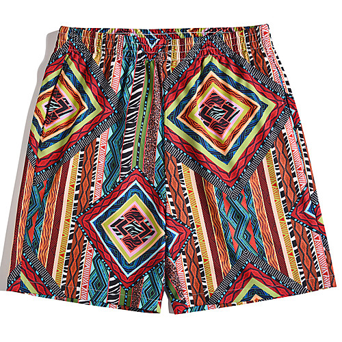 

Men's Casual Sports Outdoor Sports Daily Holiday Shorts Pants Lattice Short Print Yellow grid