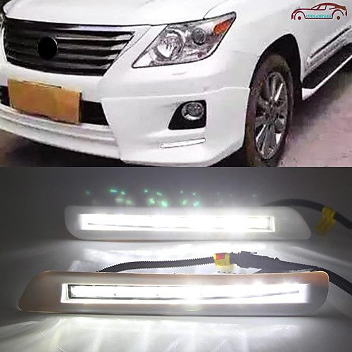 

OTOLAMPARA Car Factory LED DRL for Toyota Lexus LX 570 LED Daytime Running Light Bulbs 10W Waterproof High Lightness Fog DRL Bulbs 2pcs