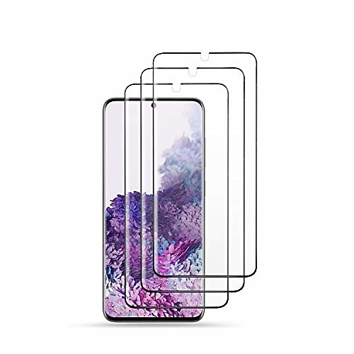 

amnie [3 pieces tempered glass screen protector for samsung galaxy s20 ultra, scratches, hd, anti-oil, 9h, bubbles and fingerprint, screen protector for samsung galaxy s20 ultra - black