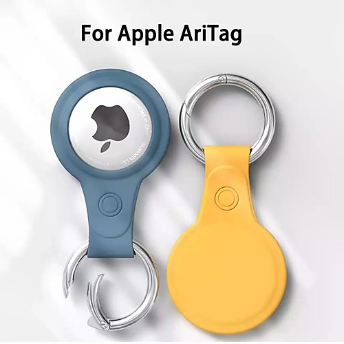 

Matte PU Leather Protective Case For Apple Airtag Tracker Location Anti-Lost Anti-Scratch Protector Cover For iPhone Airtags with Keychain Smart Accessory