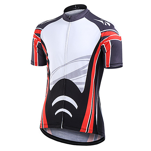 

21Grams Women's Short Sleeve Cycling Jersey Summer Spandex Polyester Black / Red Stripes Bike Jersey Top Mountain Bike MTB Road Bike Cycling Quick Dry Moisture Wicking Breathable Sports Clothing