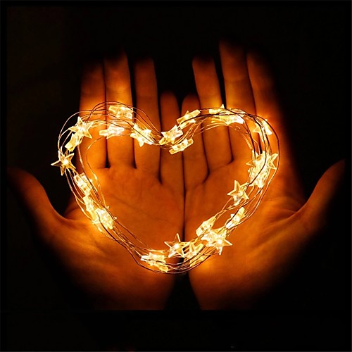 

LED String Lights 3M 30LEDs Star Copper Wire Battery Operated Fairy Lights 2M 20LEDs Christmas Wedding Birthday Party Flowers Home Decoration