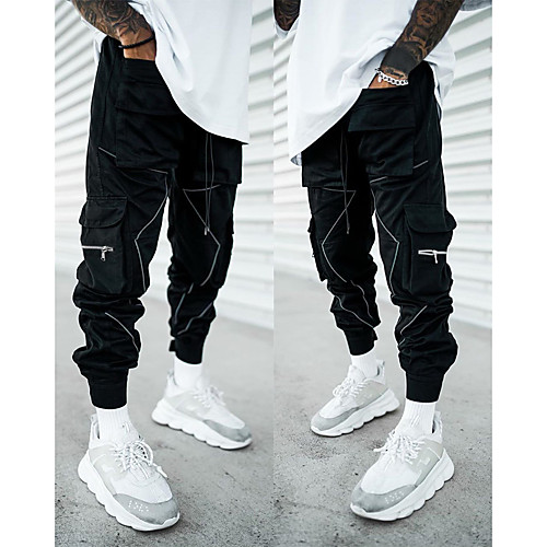 

Men's Stylish Daily Tactical Cargo Pants Solid Color Black / White White Black Army Green Khaki