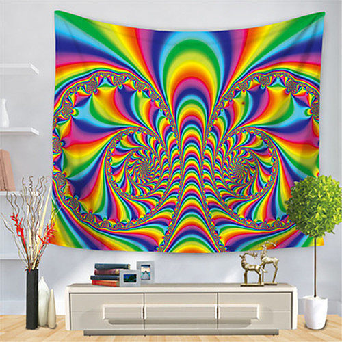 

Psychedelic Abstract Wall Tapestry Art Decor Blanket Curtain Hanging Home Bedroom Living Room Decoration Polyester Hippie