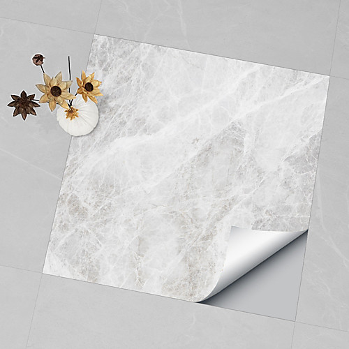 

Hard Piece Marble Tile Sticker Royal Gray Granite Wallpaper Self-adhesive Wall Sticker Removable Waterproof Sticker Home Kitchen Bathroom Gray Marble Wallpaper