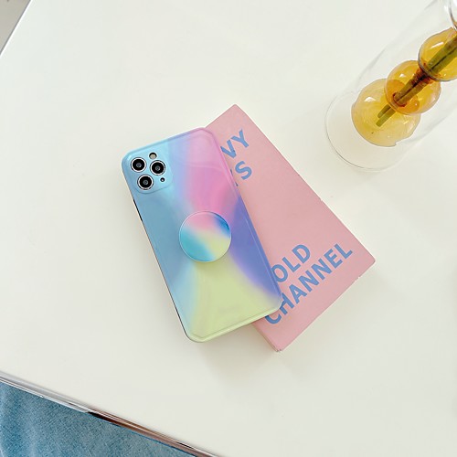 

Phone Case For Apple Back Cover iPhone 12 Pro Max 11 SE 2020 X XR XS Max 8 7 Shockproof Dustproof with Stand Solid Colored TPU