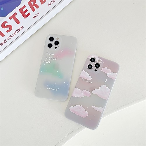 

Phone Case For Apple Back Cover iPhone 12 Pro Max 11 SE 2020 X XR XS Max 8 7 Shockproof Dustproof Color Gradient Geometric Pattern TPU