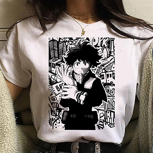 

Inspired by My Hero Academia / Boku No Hero Cosplay Anime Cartoon Polyester / Cotton Blend Print Harajuku Graphic Kawaii T-shirt For Women's / Men's