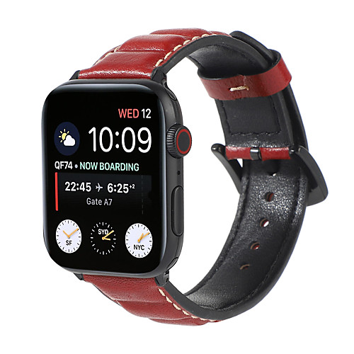 

Smart Watch Band for Apple iWatch 1 pcs Classic Buckle Genuine Leather Replacement Wrist Strap for Apple Watch Series SE / 6/5/4/3/2/1