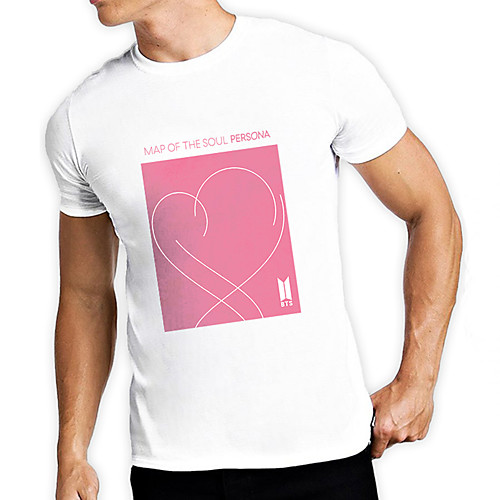 

Men's Unisex Tee T shirt Hot Stamping Graphic Prints Geometry Letter Plus Size Print Short Sleeve Casual Tops Cotton Basic Fashion Designer Big and Tall White