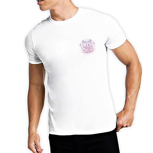

Men's Unisex Tee T shirt Hot Stamping Graphic Prints Letter Plus Size Print Short Sleeve Casual Tops Cotton Basic Fashion Designer Big and Tall White