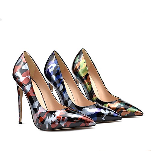 

Women's Heels Stiletto Heel Pointed Toe PU Synthetics Burgundy Green Royal Blue