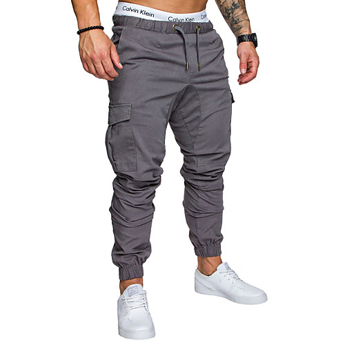 

Men's Chino Sports Breathable Sports Casual Sports Chinos Pants Solid Colored Solid Color Full Length White Black Wine Grey Orange