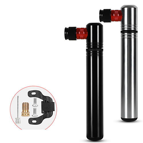 

Mini Bike Pump Inflated For Road Bike Mountain Bike MTB Folding Bike Recreational Cycling Cycling Bicycle Aluminum Alloy Black Silver
